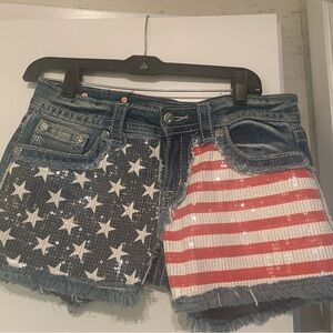 Miss me American Flag shorts